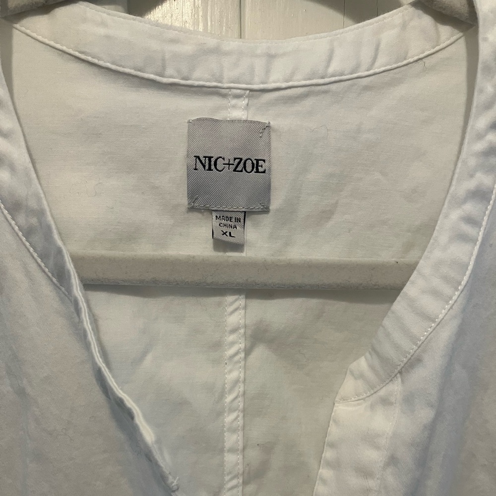 NIC+ZOE Fitted White Blouse EUC XL